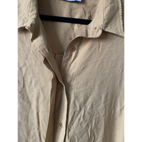 ASOS Womens Tunic Shirt Size 14‎ Brown Curve Button Up Hidden Buttons xl-xxl - Picture 4 of 5